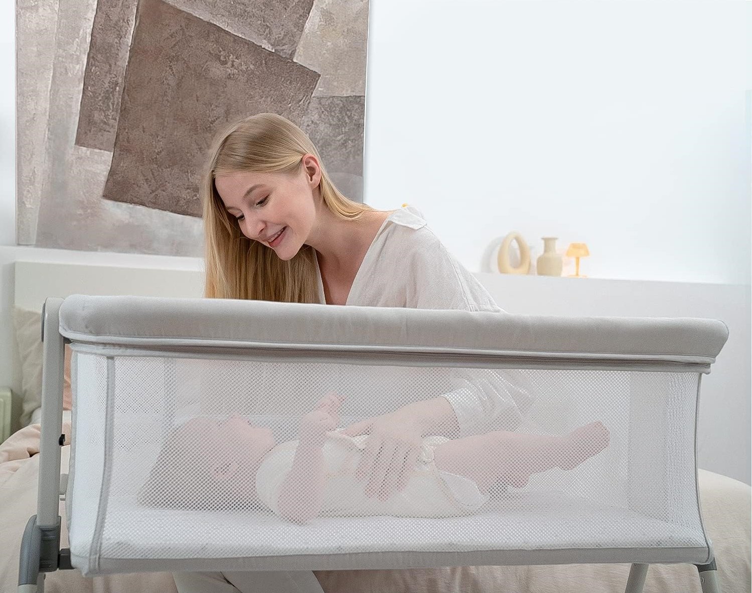 ANGELBLISS Baby Bassinet Bedside Sleeper