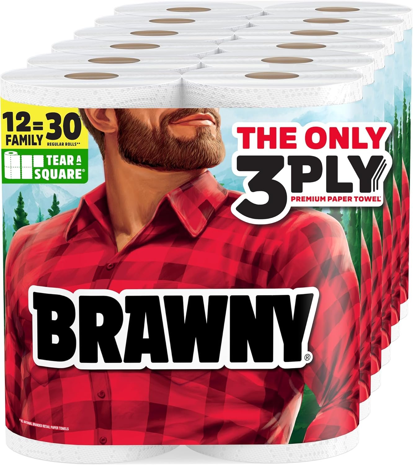 Brawny Tear-A-Square 3-Ply Paper Towels