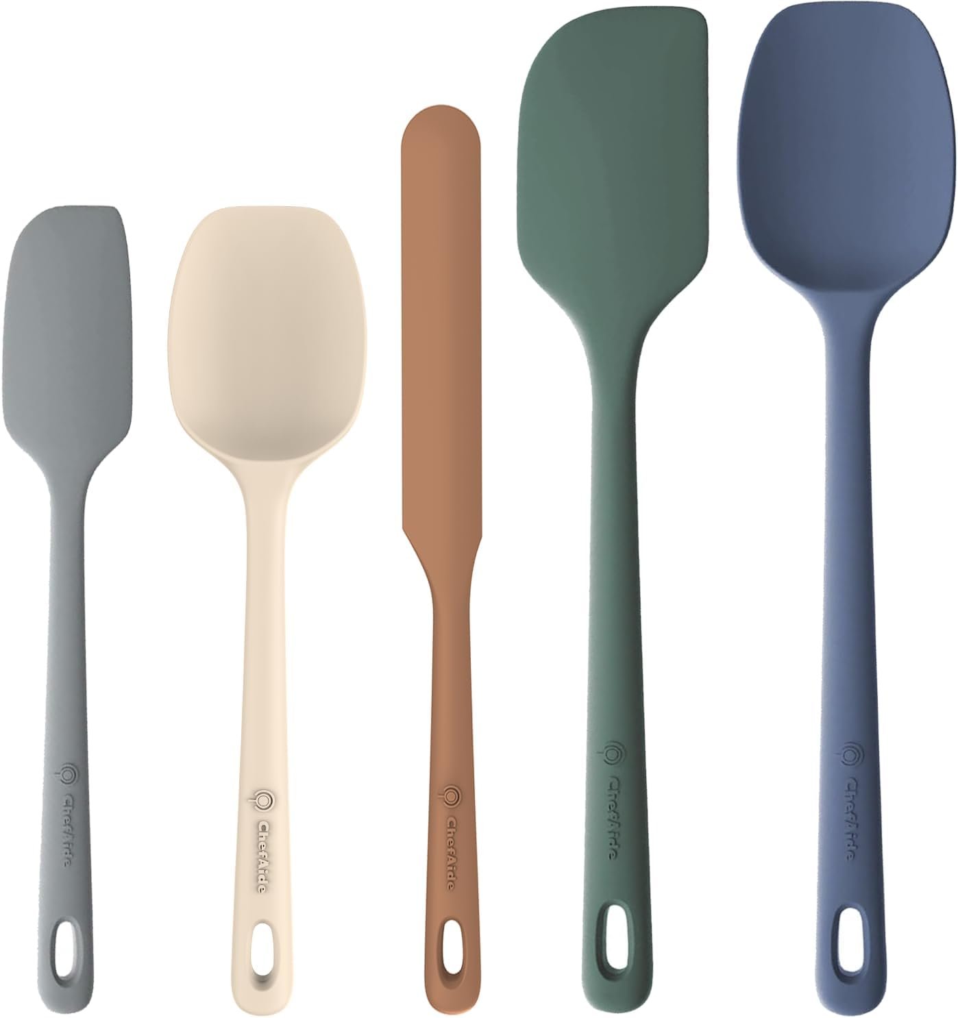 ChefAide 5 Pieces Silicone Spatula Set